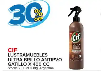 Carrefour Maxi CIF Lustramuebles Ultra Brilo Antipvo Gatillo x400 cc oferta
