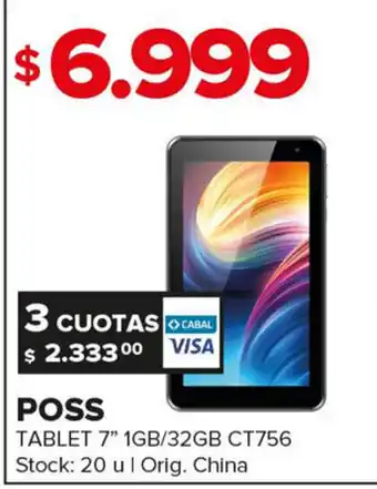 Carrefour Maxi Poss Tablet 7" 1Gb/32Gb Ct756 oferta