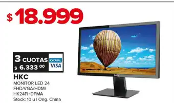 Carrefour Maxi HKC Monitor Led 24 FHD/VGA/HDMI HK24FHDPMA oferta