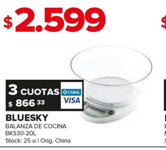 Carrefour Maxi Bluesky Balanza De Cocina BKS30-20L oferta
