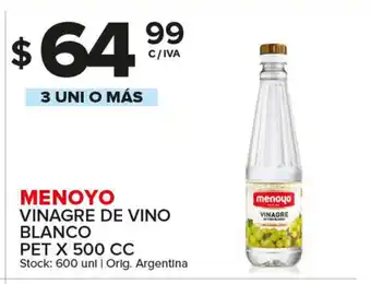 Carrefour Maxi Menoyo Vinagre De Vino Blanco Pet x500 cc oferta