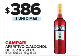 Carrefour Maxi Campari Aperitivo C/Alcohol Bitter x 750 cc oferta