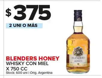 Carrefour Maxi Blenders Honey Whisky Con Miel x 750 cc oferta