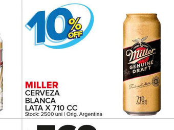 Carrefour Maxi Miller Cerveza Blanca Lata x 710 cc oferta