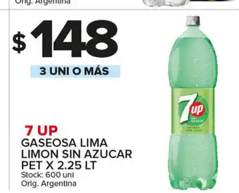 Carrefour Maxi 7 Up Gaseosa Lima Limon Sin Azucar Pet x 2.25 lt oferta