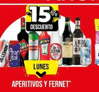 Supermayorista Vital Lunes Aperitivos y Fernet oferta
