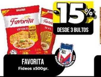 Supermayorista Vital Favorita Fideos x 500gr oferta