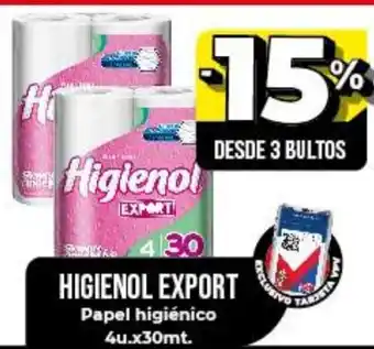 Supermayorista Vital Higienol Export Papel higiènico 4ux30mt oferta