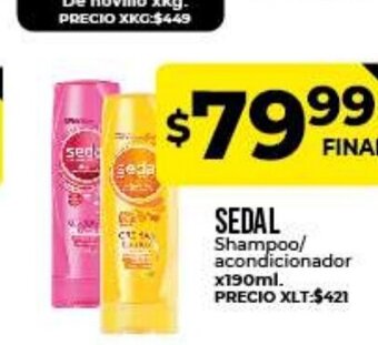Sedal Shampoo/Acondicionador x190ml