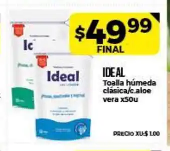 Supermayorista Vital Ideal Toalla húmeda clásica/c.aloe vera oferta