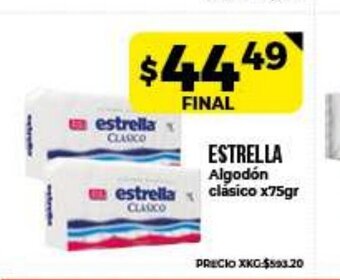 Supermayorista Vital Estrella Algodón Clásico x 75gr oferta