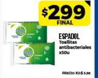 Supermayorista Vital Espadol Toallitas antibacteriales x50u oferta