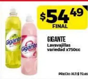 Supermayorista Vital Gigante Lavavajillas variedad x750cc oferta