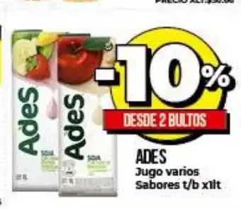 Supermayorista Vital Ades Jugo varios Sabores t/b x1lt oferta
