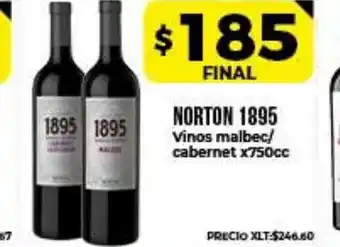 Supermayorista Vital Norton 1895 Vinos malbec/ cabernet x750cc oferta