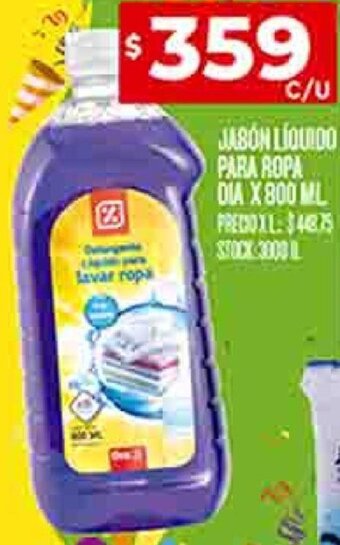 Supermercados DIA Jabón Líquido para Ropa Dia 800ml oferta