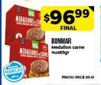 Supermayorista Vital Bonmar Medallon carne 4ux69gr oferta