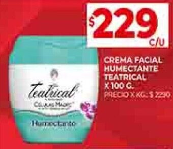 Supermercados DIA Crema Facial Humectante Teatrical 100g oferta