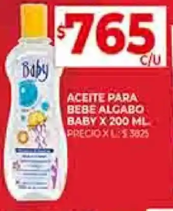 Supermercados DIA Aceite para Bebe Algabo Baby 200ml oferta