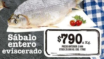Coto Sábalo Entero Evisceraado x kg oferta