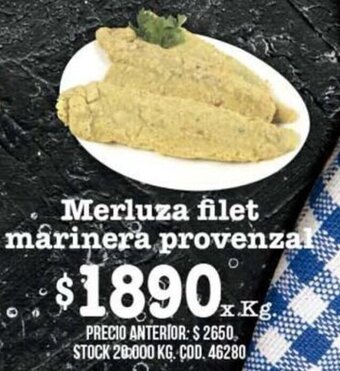 Coto Merluza Filet Marinera Provenzal x kg oferta