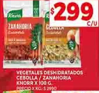 Supermercados DIA Vegetales Deshidratados Cebolla/Zanahoria Knorr 100g oferta