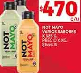 Supermercados DIA Not Mayo Varios Sabores 325g oferta