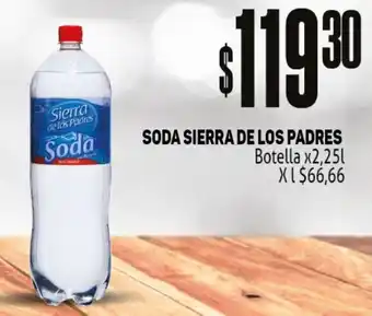 Makro Soda Sierra de Los Padres botella x 2.25L oferta