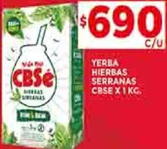 Supermercados DIA Yerba Hierbas Serranas CBSE 1kg oferta