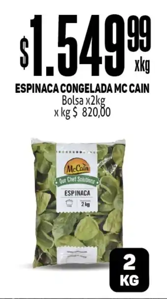 Makro Espinaca Congelada McCain bolsa x 2kg oferta