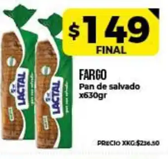 Supermayorista Vital Fargo Pan de salvado x630gr oferta