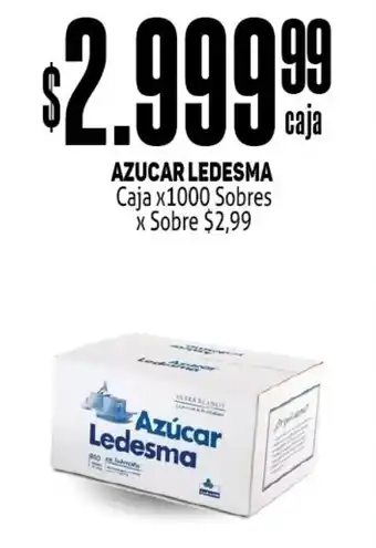 Makro Azucar Ledesma caja x 1000 sobres oferta