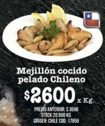 Coto Mejillón Cocido Pelado Chileno x kg oferta