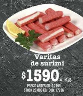Coto Varitas de Surimi x kg oferta