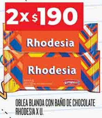 Supermercados DIA Oblea Blanda con Baño de Chocolate Rhodesia oferta