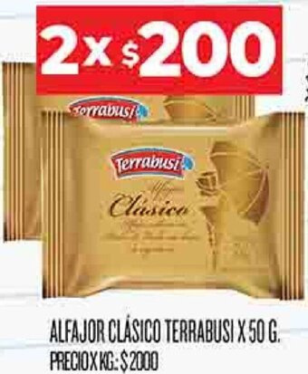 Supermercados DIA Alfajor Clásico Terrabusi 2x50g oferta