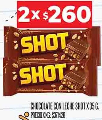 Supermercados DIA Chocolate con Leche Shot 2x35g oferta