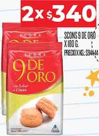 Supermercados DIA Scons 9 de Oro 2x180g oferta