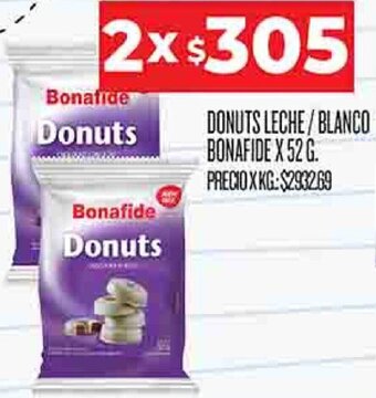 Supermercados DIA Donuts Leche/Blanco Bonafide 2x52g oferta