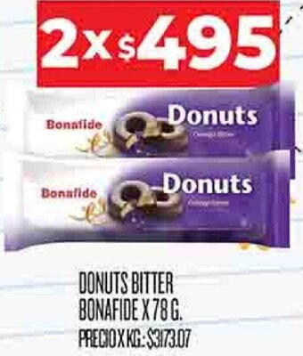 Supermercados DIA Donuts Bitter Donafide 2x78g oferta