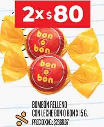 Supermercados DIA Bombón Relleno con Leche Bon o Bon 2x15g oferta