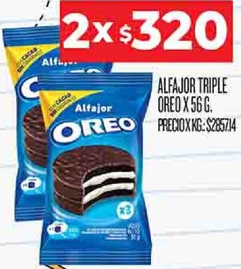 Supermercados DIA Alfajor Triple Oreo 2x56g oferta
