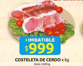 Cordiez Costeleta de cerdo x kg oferta