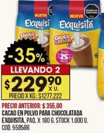 Coto Cacao en Polvo para Chocolatada Exquisita 180g oferta