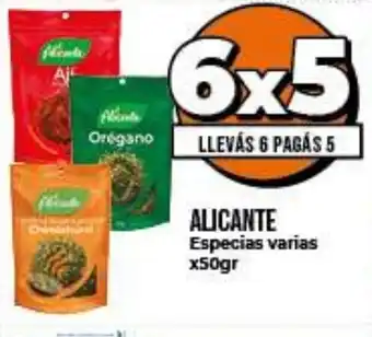 Supermayorista Vital Alicante Especias varias x50gr oferta