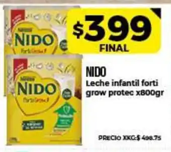 Supermayorista Vital Nido Leche infantil forti grow protec x800gr oferta