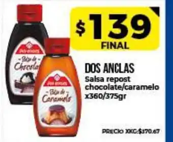 Supermayorista Vital Dos Anclas Salsa repost chocolate/caremelo x360/375gr oferta