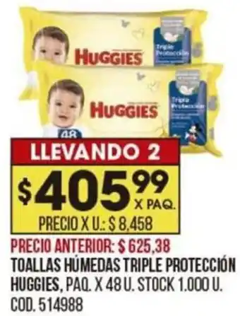 Coto Toallas Húmedas Triple Protección Huggies 48u oferta