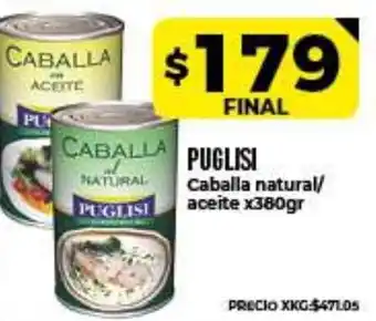 Supermayorista Vital Puglisi Caballa natural/aceite x380gr oferta