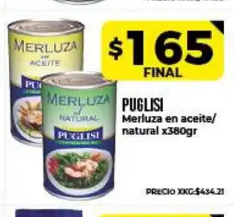 Supermayorista Vital Puglisi Merluzza en aceite/natural x380gr oferta